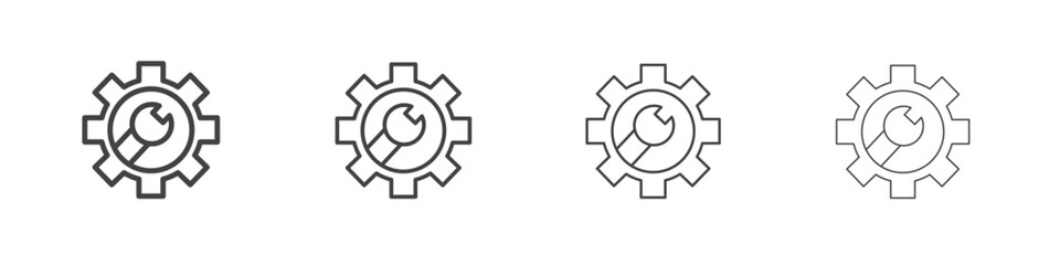 Project Development icons vector graphics for web designs