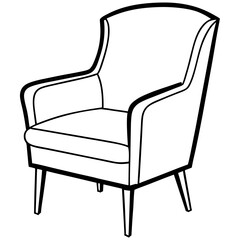 black leather armchair