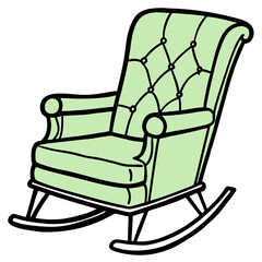 armchair isolated on white background