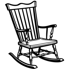wooden rocking chair