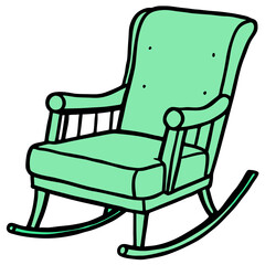 armchair isolated on white background