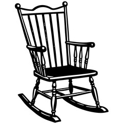 wooden rocking chair