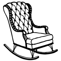 rocking chair vector illustration