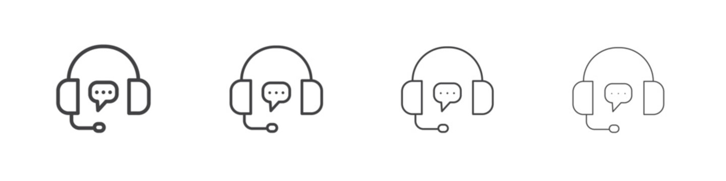 Live chat icons vector graphics for web designs