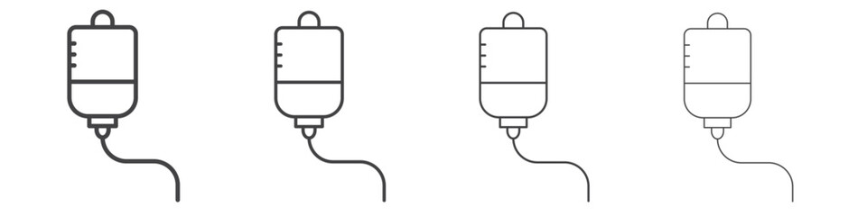 IV bag icons vector graphics for web designs