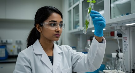 Lab Scientist Analyzing a Test Tube: In-Progress Research 2