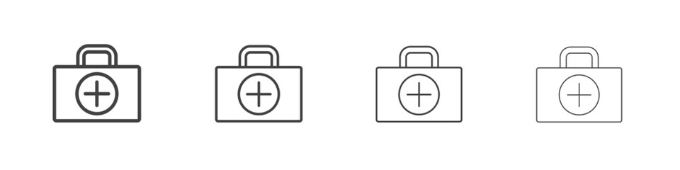 Obraz premium First aid icons vector graphics for web designs