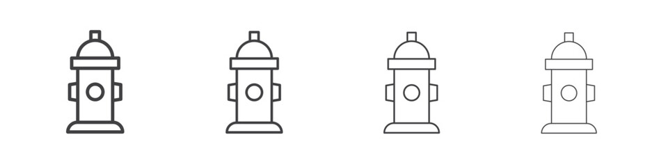 Fire hydrant icons vector graphics for web designs