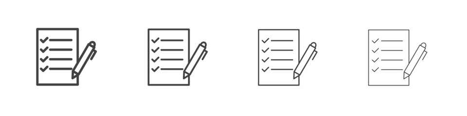 Exam icons vector graphics for web designs