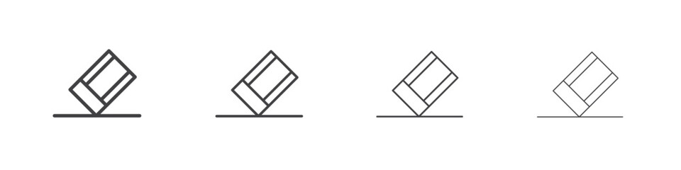 Eraser icons vector graphics for web designs