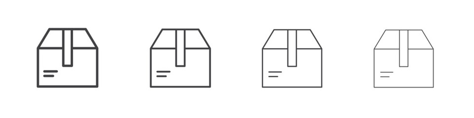 Box icons vector graphics for web designs