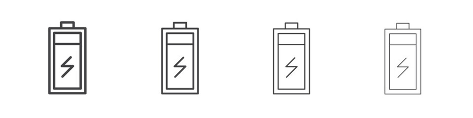 Battery icons vector graphics for web designs
