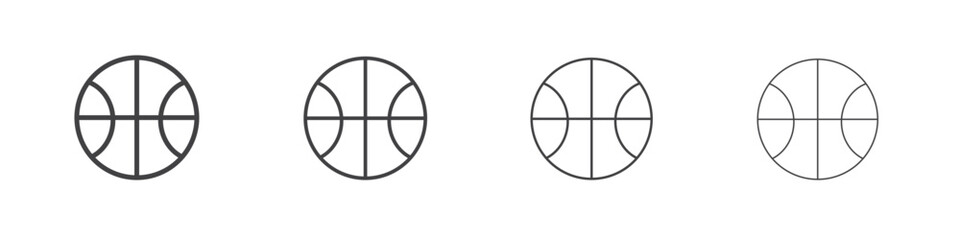 Basketball icons vector graphics for web designs