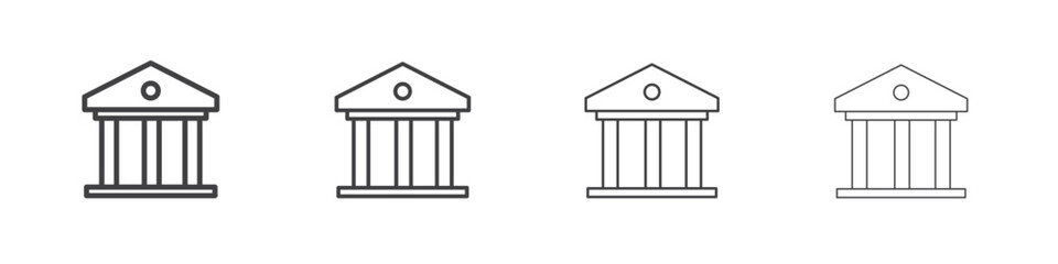 Bank icons vector graphics for web designs