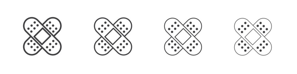 Band aid icons vector graphics for web designs