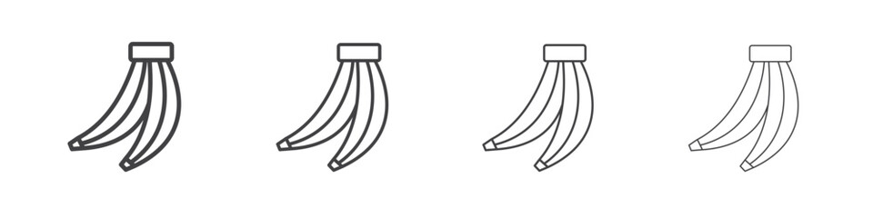 Banana icons vector graphics for web designs