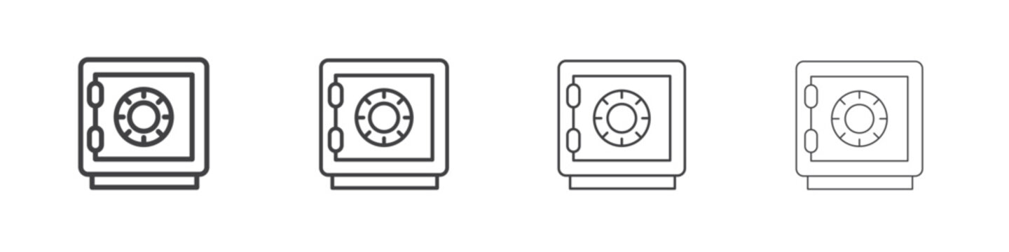 Bank vault icons vector graphics for web designs