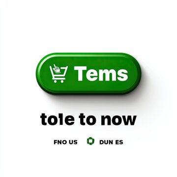 Green button with "Terms" text and shopping cart icon