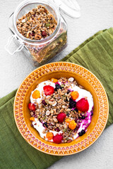 muesli with berries and nuts