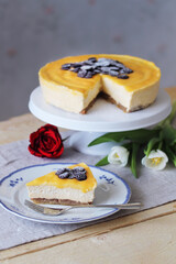 Cheesecake on a plate