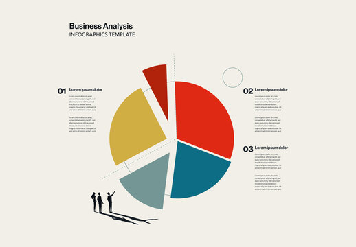 Business Analysis Pie Chart Illustration Infographic Template