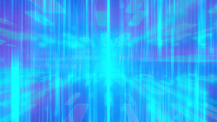 Blue abstraction with vertical lines. Computer generated 3d render