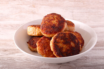 Chicken mince cakes, meatballs