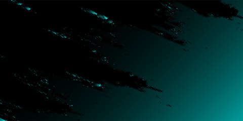 Minimal Abstract Blue Cyan Frame Grunge Sport Design In Black Background Art and Illustration