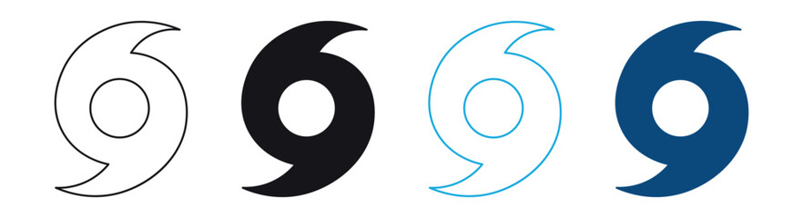 Hurricane icon set , vector illustration .