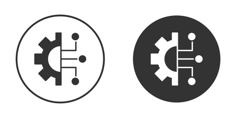 Obraz premium Technology icon silhouette vector illustration collection