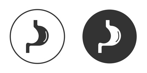 Stomach icon silhouette vector illustration collection