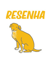 BRASILIDADE: BRAZILIAN TRADITIONAL CARAMEL STRAY DOG WITH SLOGAN