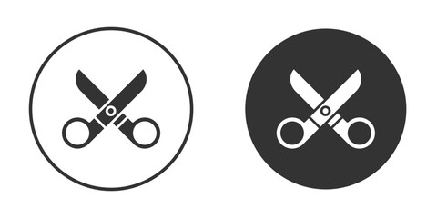 Scissors icon silhouette vector illustration collection