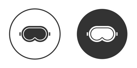 Safety goggles icon silhouette vector illustration collection