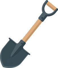 Gardening spade tool for digging soil earthwork planting outdoor agriculture manual labor vector