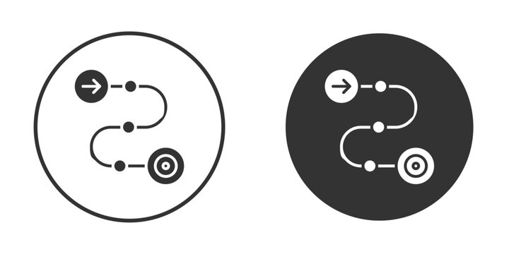 Roadmap icon silhouette vector illustration collection