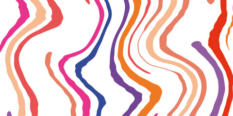 Colorful line doodle  pattern. Creative minimalist style art background, trendy design with basic shapes. Modern abstract color backdrop.