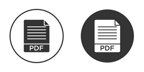 PDF file icon silhouette vector illustration collection