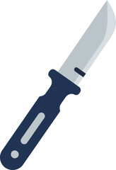 Tactical survival knife sharp blade serrated edge ergonomic handle outdoor gear essential vector