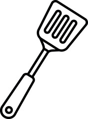 Kitchen utensil spatula cooking tool food prep element graphic design object vector
