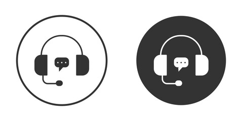 Live chat icon silhouette vector illustration collection