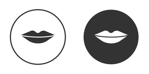 Lips icon silhouette vector illustration collection