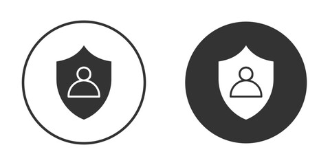 Life insurance icon silhouette vector illustration collection