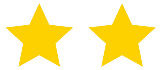 評価・レビュー・ランキングの2つ星アイコンイラスト