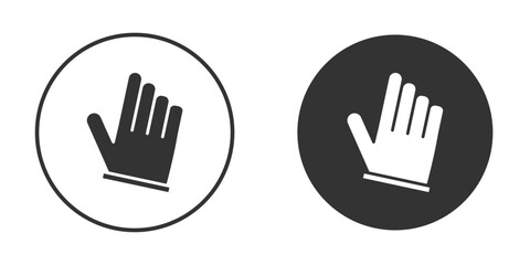 Obraz premium Glove icon silhouette vector illustration collection