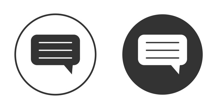 Comments icon silhouette vector illustration collection