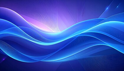 Abstract flowing blue lines on a dark background