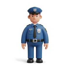 Security guard icon. Man in uniform.