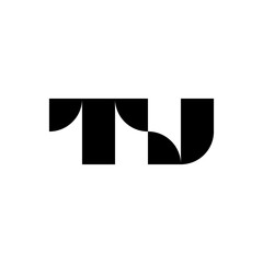Letter TJ creative minimalist monogram logo