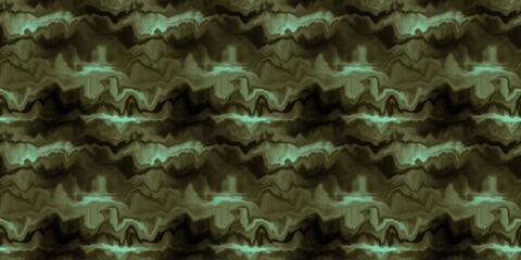 Moody ombre blur tie dye effect seamless border pattern. Wavy liquid paint flow banner edging background in bold hippy style. Striped wash tape textur for continuous design.